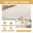 86.61"Oversized Dining Table Set For 6, Oval Cream White Dining Table Set with 6 Chairs for Kitchen, Dining Room-1839975306-1839975297