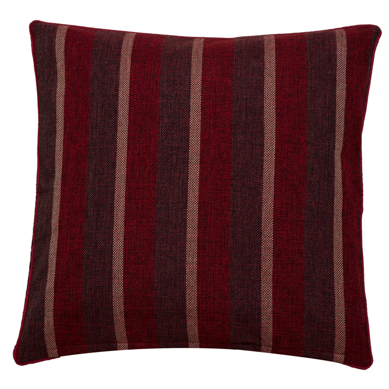 Colleyville Plaid Square Throw Cushion, 43 x 43cm, Wine