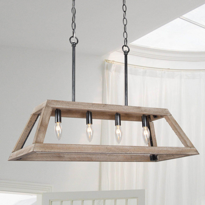 Luminaire suspendu pour îlot de cuisine à 4 lumières à intensité variable noir mat Maest
