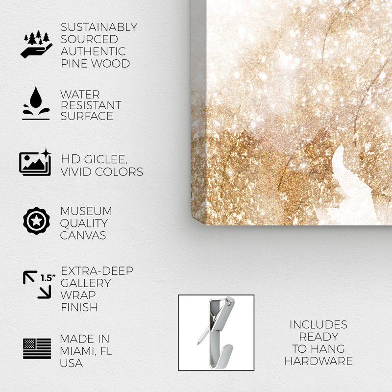 Night For Stars Glam - impression sur toile, H 20 po x l 20 po