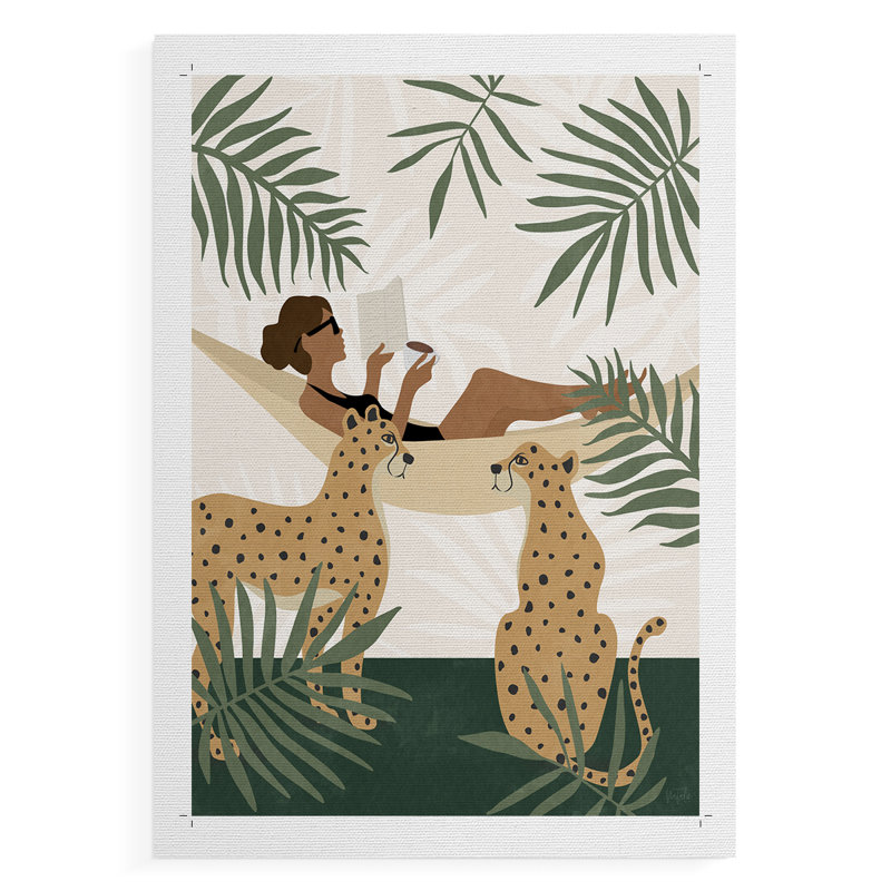 Tropical lecture I - impression sur toile seulement - non encadrée, H 27 po x l 18 po
