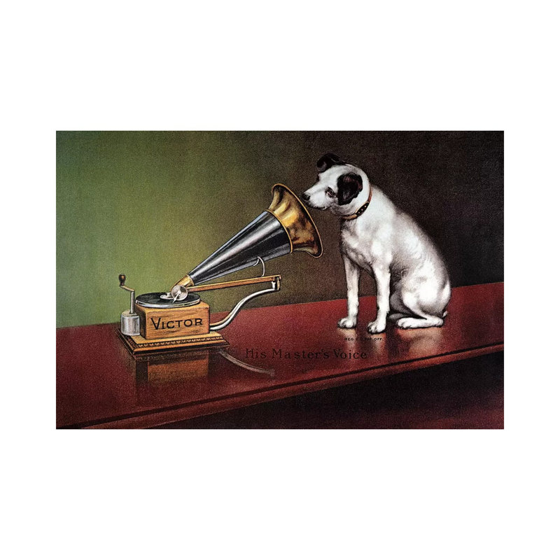 RCA Victor Trademark - Wrapped Canvas Print, 20.32 cm H x 30.48 cm W