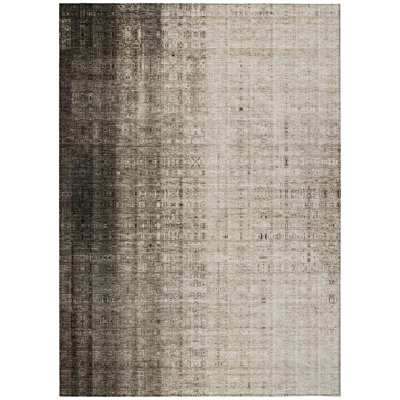 Machine Washable Indoor/Outdoor Kaczor ACN2240 Stripes Rug