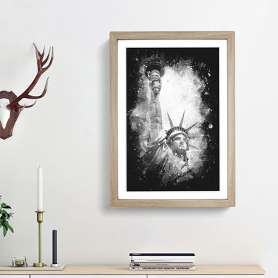 Statue of Liberty in New York City Abstract - Framed Print