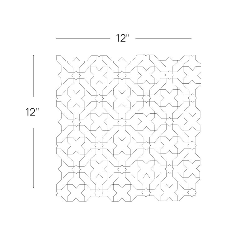 Cantico Safi Mixed Finish Lava Stone And Cement Mosaic Tile, Cloud Gray