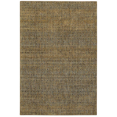 Tapis géométrique vert / or Bobby