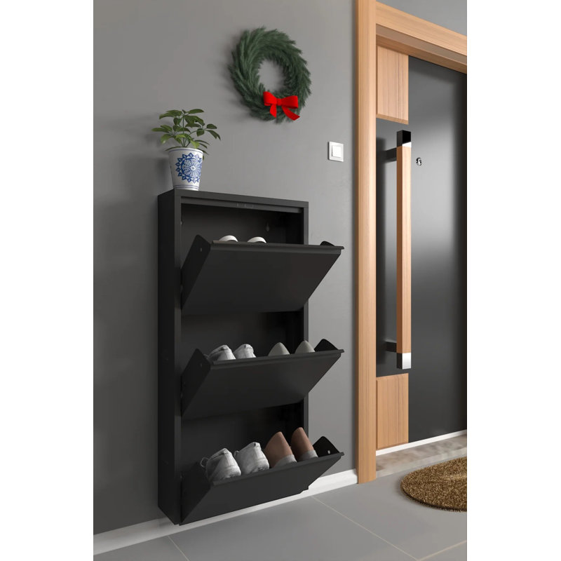Shoe Cabinet 6 Pair Shoe Storage Cabinet