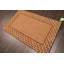 Tapis brun clair en laine crocheté Tiemann