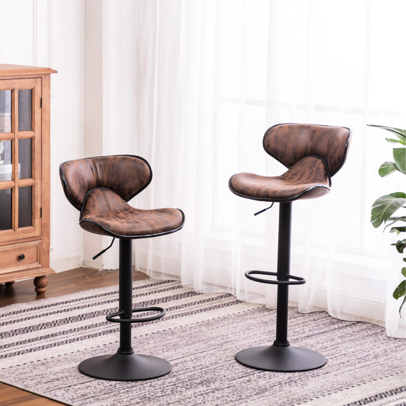 De 2 sièges pivotants bruns réglables, de base et de conception moderne avec 2 sièges élégants