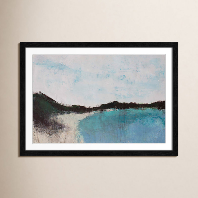 «Mountainside Lakeview III» par Filippo Ioco - reproduction imprimée, Cadre noir, H 17 po x l 23 po x P 0,75 po