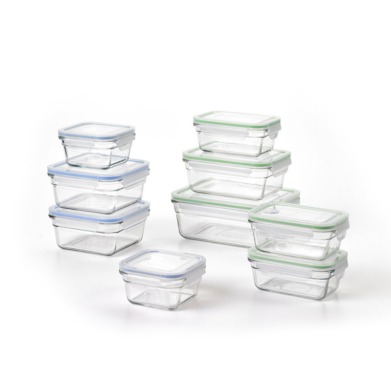 Glass Food Storage - Set of 18 Containers and 18 Lids