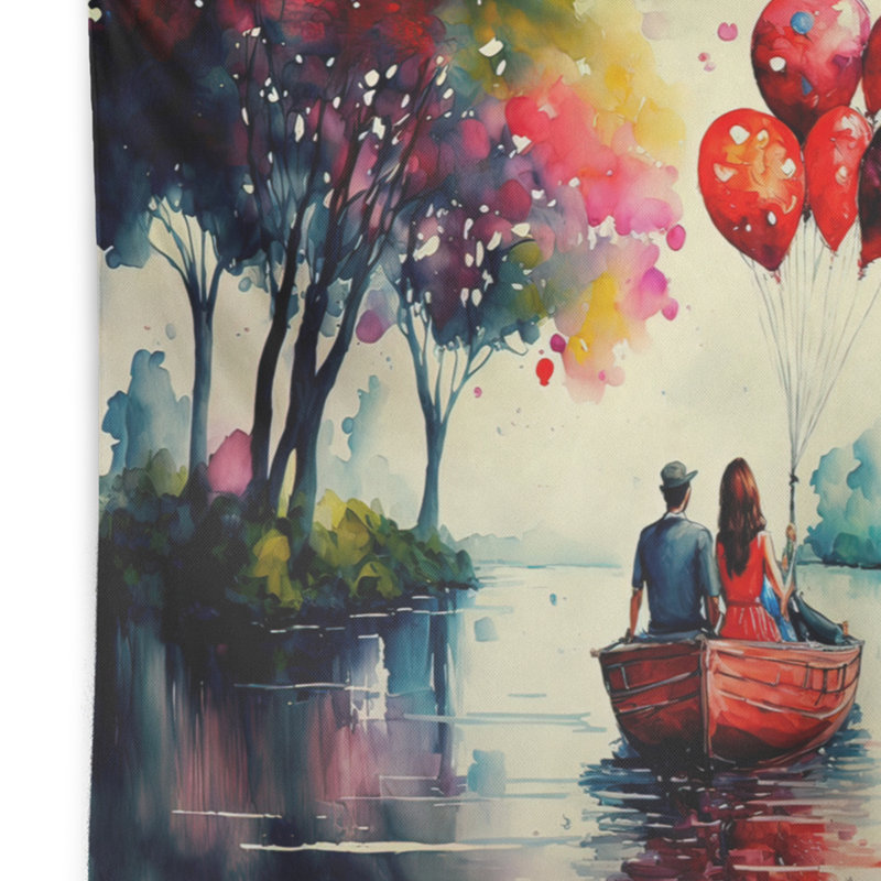 Tapisserie en polyester avec punaises, H 32 po x l 39 po