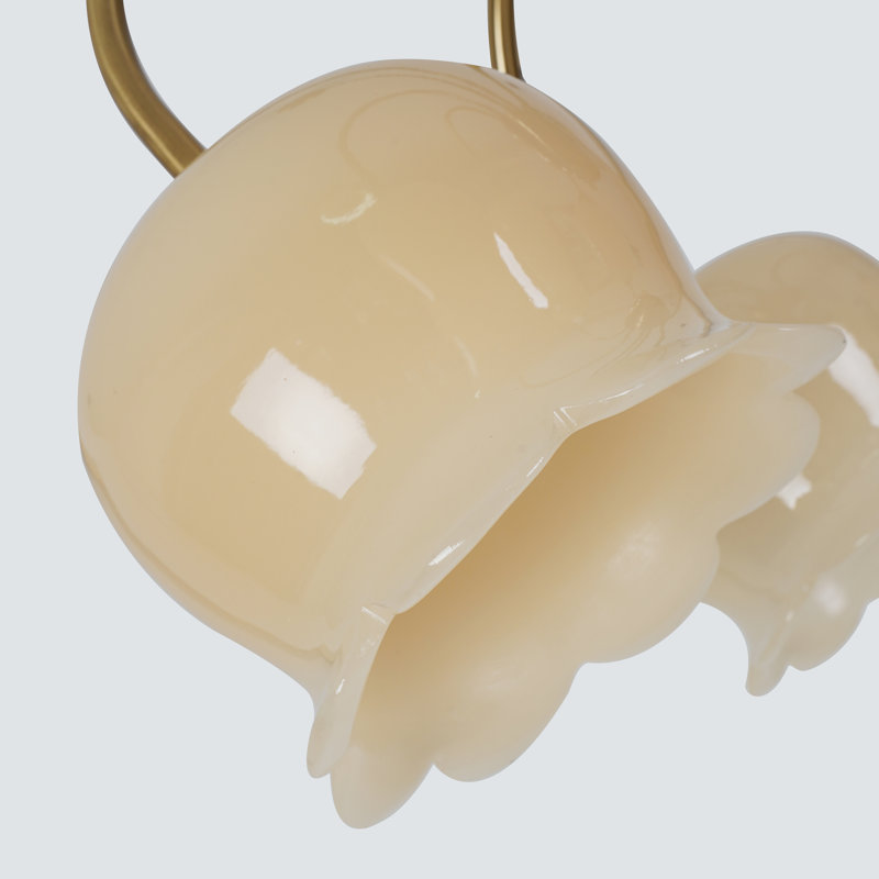 Lustre en laiton brossé 6 lumières pour salle à manger