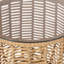 Table d'appoint en PE avec plateau en rotin, design bohème élégant, table d'appoint polyvalente pour une utilisation intérieure et extérieure-1293637129