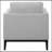 Light Grey Cushion Back Chair