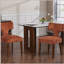 Ensemble de 2 chaises de salle à manger rembourrées en tissu, structure en bois franc-914326637