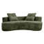Canapé à accoudoirs courbés et compressés de 80 po de largeur avec 2 coussins Boneless, en tissu chenille compact, idéal pour les petits espaces-171316510