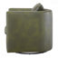 Fauteuil d'appoint cylindrique à fonction rotative - vert recouvert de cuir synthétique pour patio extérieur-1194396549