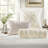 Luxurious 7-piece Blush Bedding Set, King Size, Tufted Polyester For Elegant Bedrooms
