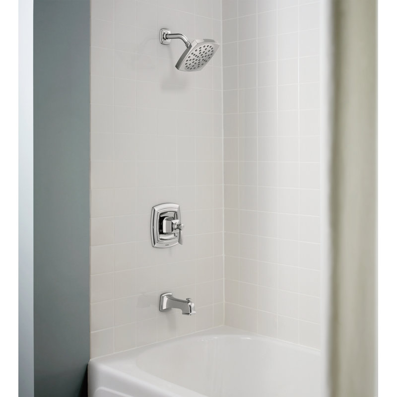 Moen Conway Posi-Temp Tub and Shower with Valve Included, Chrome