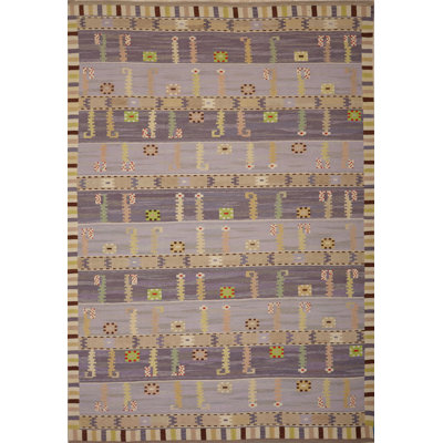 Abstract Area Rug in Gray