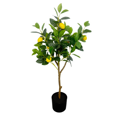Season's Designs Artificial Lemon Tree in Pot, 3' Floor Decoration