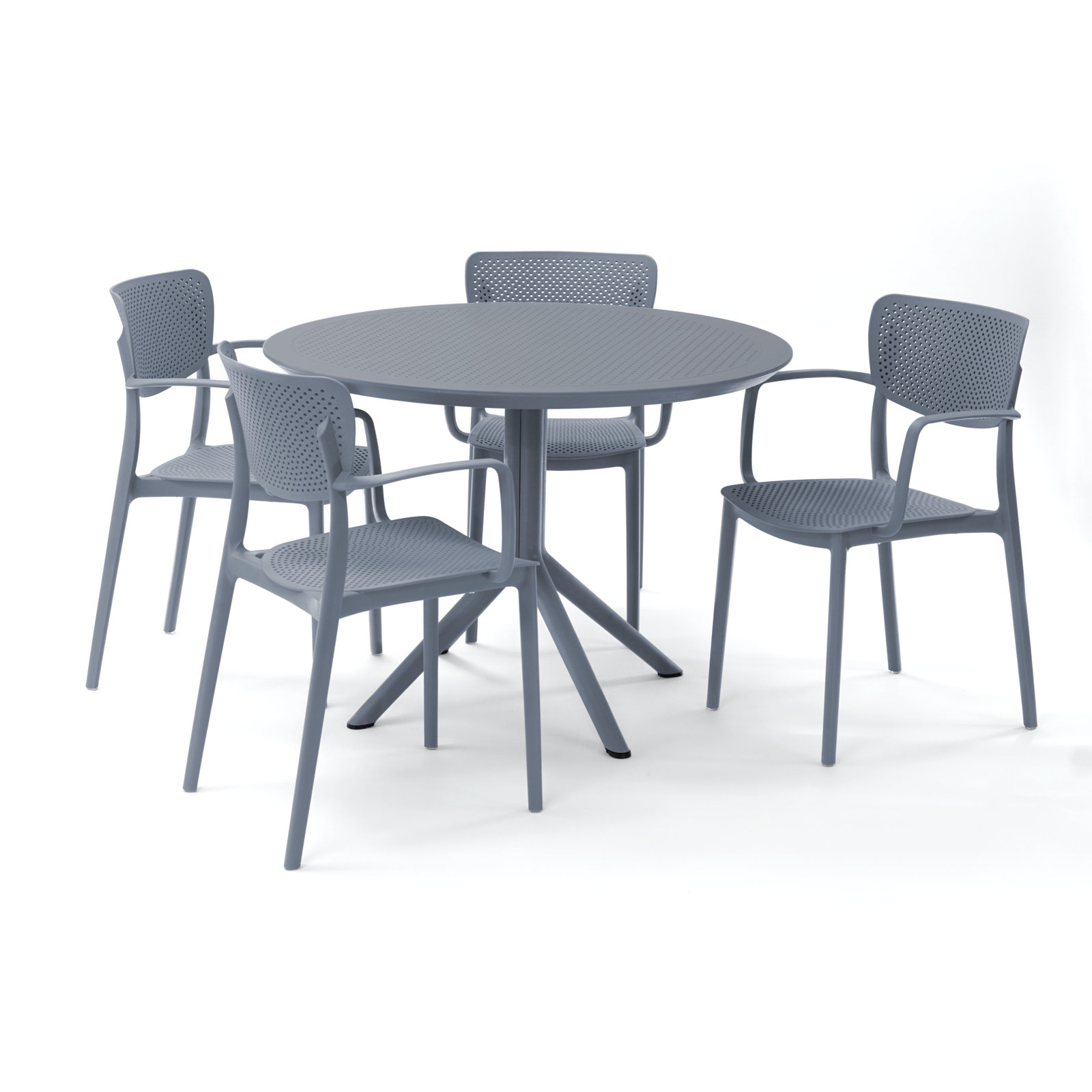 Farrah 41" Patio Dining Set, Gray