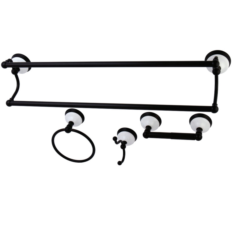 Kingston Brass Victorian 4-Piece Bathroom Hardware Set, Oil Rubbed Bronze