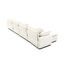 Confortable 4 velours côtelé beige: coussins décoratifs doux inclus Tissu beige: 4 places