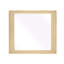 Miroir de commode Kery, cadre rectangulaire, bois brun naturel, 37 x 41