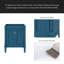 Meuble-lavabo 24 po sans lavabo, meuble de rangement moderne à 2 niveaux, meuble-lavabo à simple cuve, grandes tablettes de rangement (PAS D'ÉVIER)