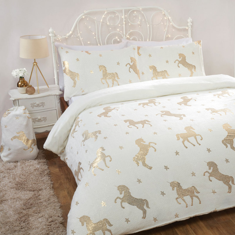 Hartman Polyester Wildlife Duvet Cover Set with Pillowcases, Single - 1 Standard Pillowcase, Ivory