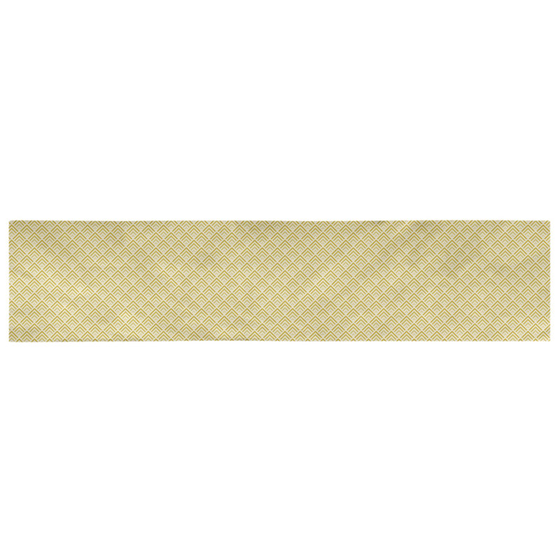 Avicia Geometric Table Runner, 91.5" x 17.5", Polyester, Yellow