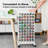 Craft Table Mobile Vinyl Roll Holder 60 Compartments Vinyl Storage table with Locking Caster Wheels