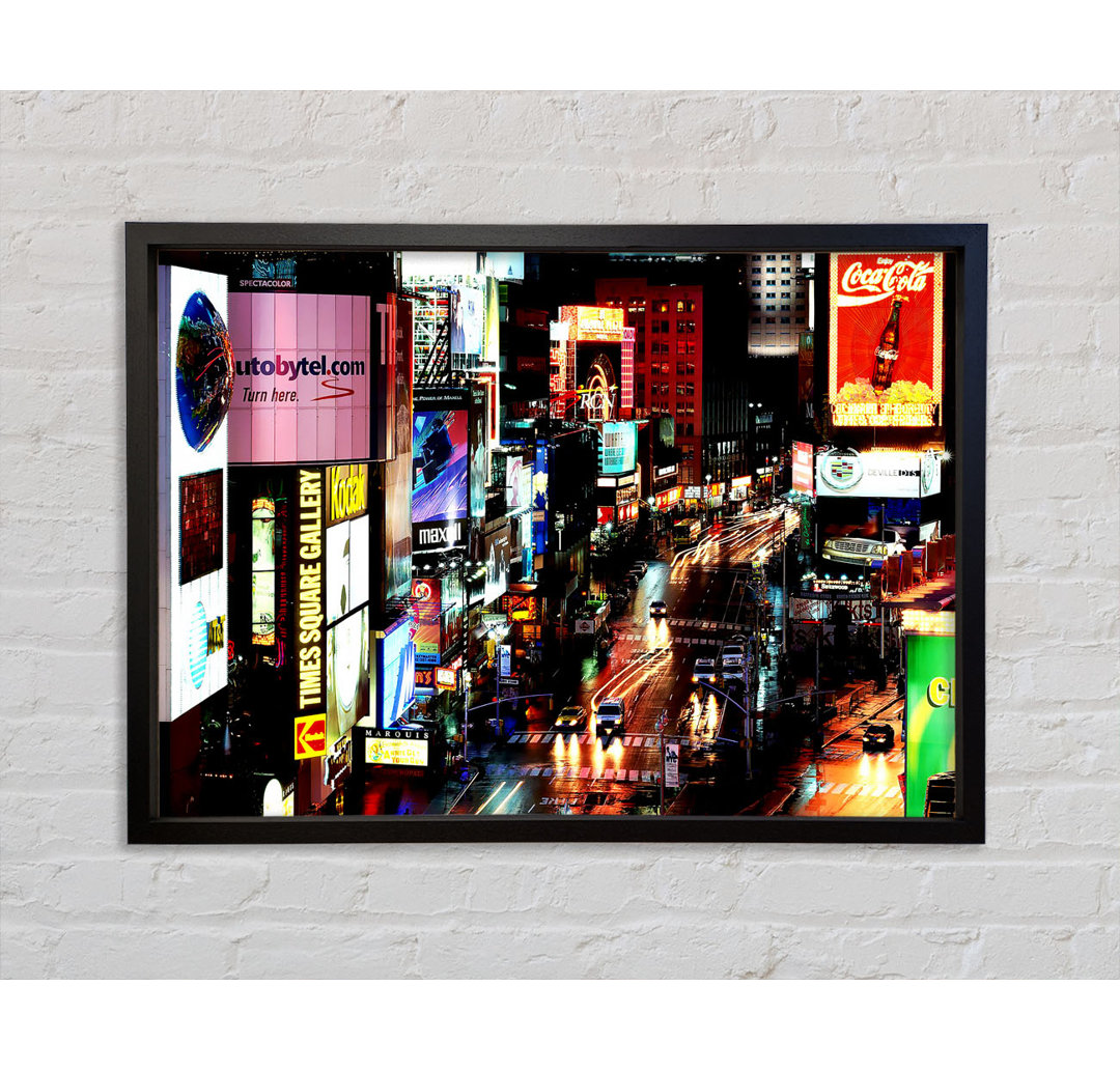 New York City Times Square Lights - Einzelbildrahmen Kunstdrucke auf Leinwand