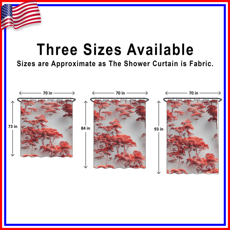Rideaux de douche Red Canopy Trees, 70 po L x 93 po H