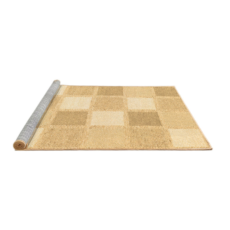Washable Checkered Indoor Rug, Round 6'