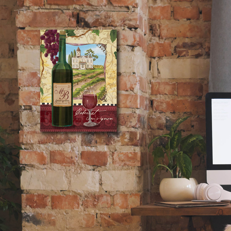 «Wine Country 3» par Fiona Stokes-Gilbert, art mural sur toile, H 16 po x l 12 po x P 0,75 po
