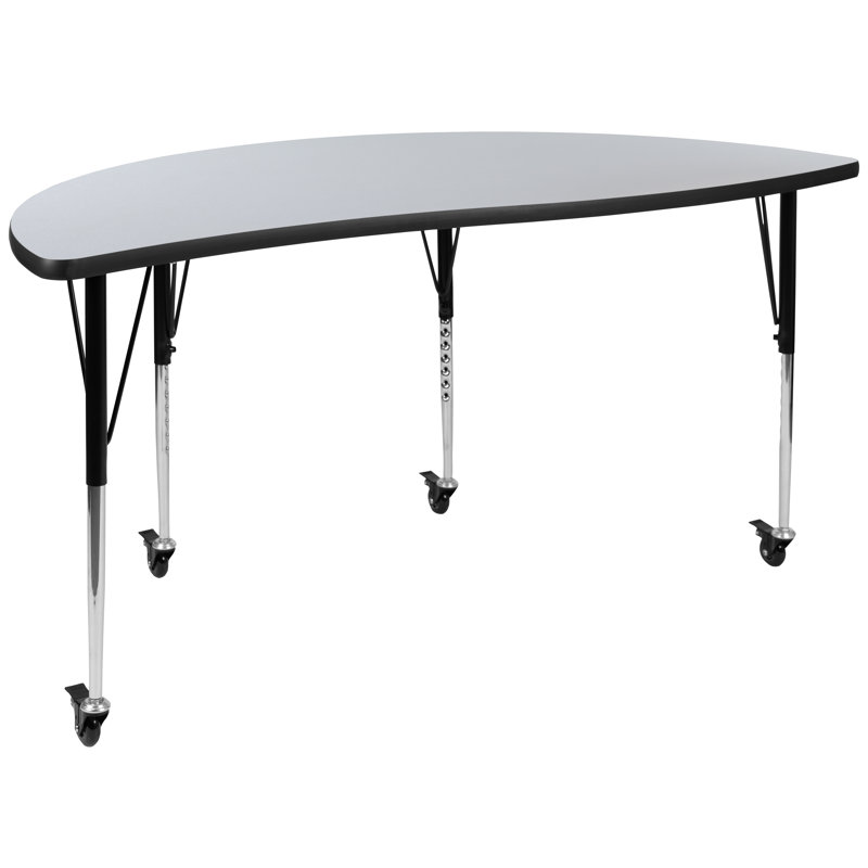 Table d'activité Goddard, L 60 po x P 60 po x H 22 à 30 po, Gris, Oui
