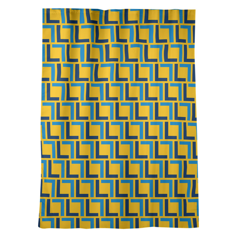 Rideau occultant et isolant avec passe-tringle Luxury, Los Angeles Flash Football Navy Blue/Blue/Gold