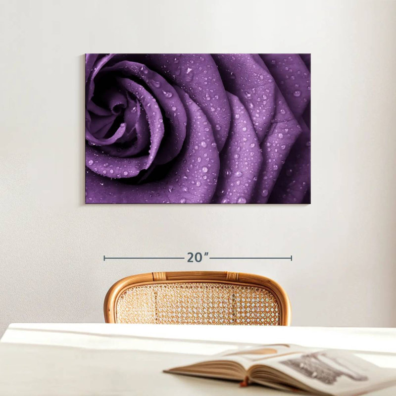 Harnek Dewy Violet Rose, 16" H x 24" W