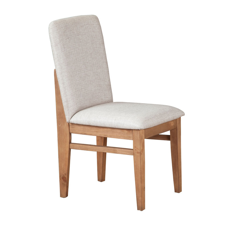 Ensemble de 2 chaises de salle à manger Rejo, gris, coussins gris avoine, brun naturel