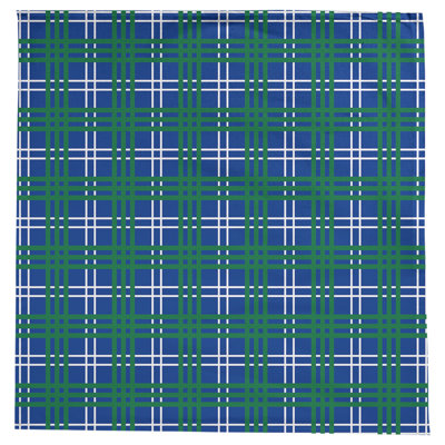 Plaid Cotton Blend Square Tablecloth