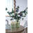 S/2 Decorative Green Glass Vases With Face Motifs
