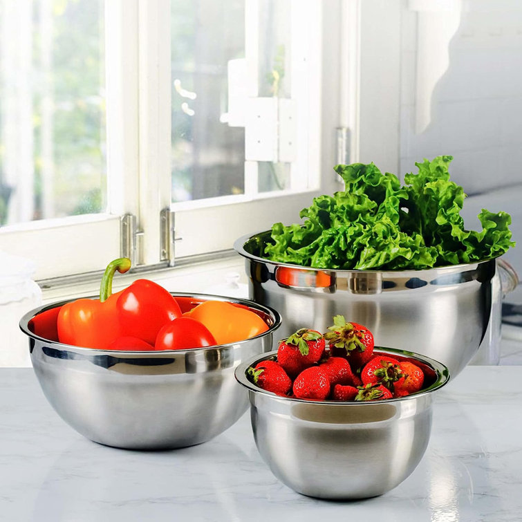 Stainless Steel 6 Piece Nested Mixing Bowl Set