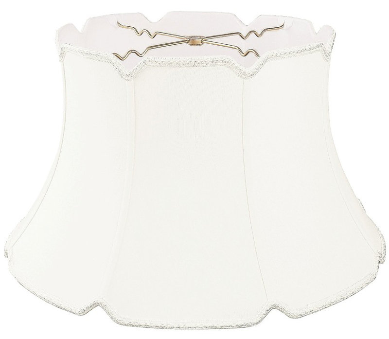 Silk Bell Lamp Shade, 10" H x 17" W x 17" D, Eggshell