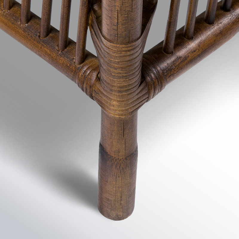 Fauteuil en rotin Barkley, Brun foncé