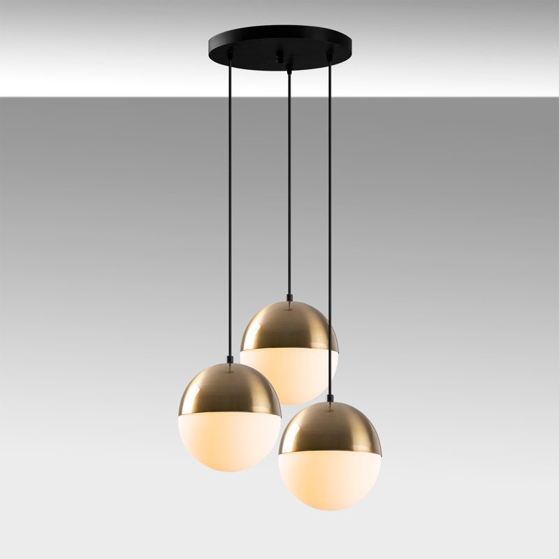 Winslow 3 - Light Cluster Pendant, Copper/White