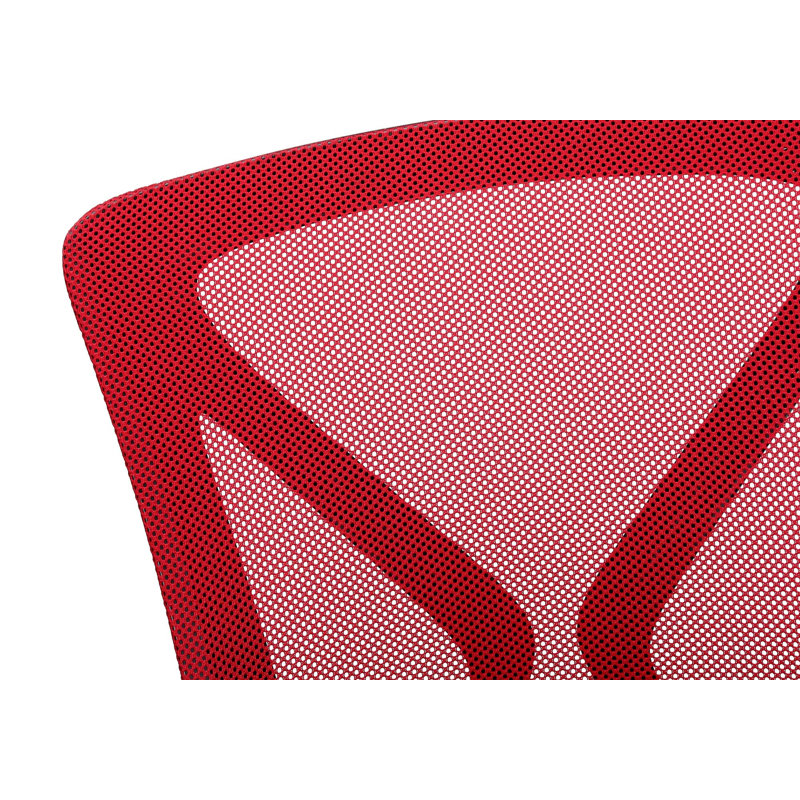 Contemporary Ergonomic Red Mesh Office Chair With Adjustable Height And Swivel For Comfortable Work Or Gaming