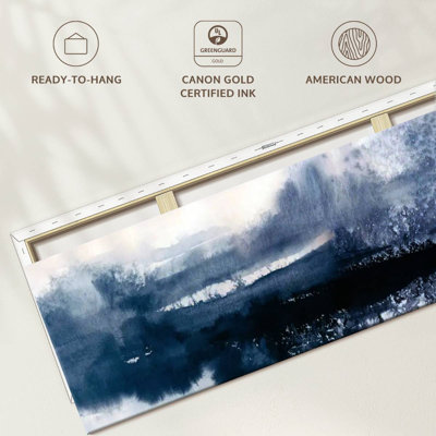 Indigo Tides - Wrapped Canvas Print